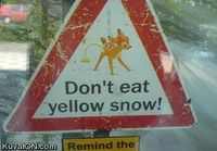 Dont eat yellow snow