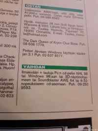 Valintojen maailma - MikroBitti vuodelta 1996.