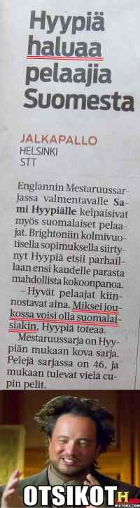 Sopulitoimittajat taas liikenteessä - Sami Hyypiä &quot;haluaa&quot; suomalaispelaajia Brightoniin...