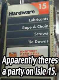 Party on isle 15 - Home Depot