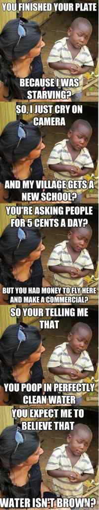 Skeptical 3rd world kid