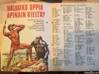 Haluatko oppia apinain kieltä? - Tarzan lehti no 8 1967. Näillä pärjää Afrikan viidakoissa ja muuallakin