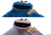 Cookie monster ilman karvoja