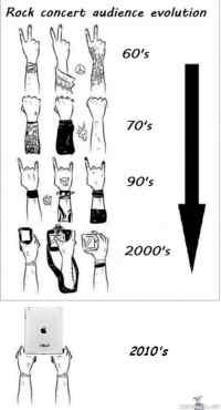 Rock concert audience evolution