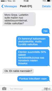 Näinkö se meni? - Ajatusleikki siitä miten ministeri Paatero vahingossa hyväksyi TES -shoppailun.