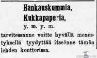 Vanha lehti-ilmoitus