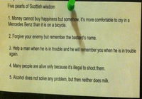 Five pearls of Scottish wisdom