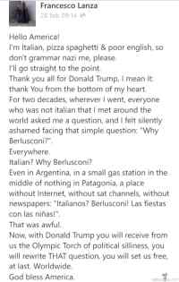 Italialainen diggaa Trumpista - Jospa Berlusconi unohdettaisi hetkeksi mikäli Trump valitaan virkaan..