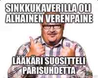 Sinkkukaverin alhainen verenpaine