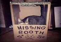 Hissing booth