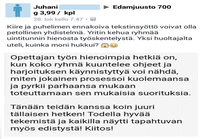 Uinninopettaja ja ennakoiva tekstinsyöttö