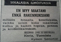 Kaikki ei ole myytävänä