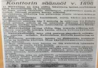 Konttorin säännöt v. 1896