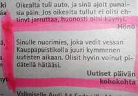 Uutisten katselu häiriintyi