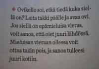 Niksi ovikellon soidessa