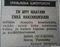 Kaikki ei ole myytävänä