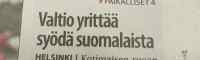 Valtio syö miestä