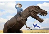 Stubb t-rexin selässä