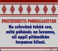 Positiivisuutta pohojalaasittain