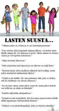 Totuuksia lasten suusta