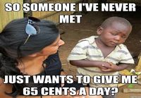 Skeptical 3rd world kid